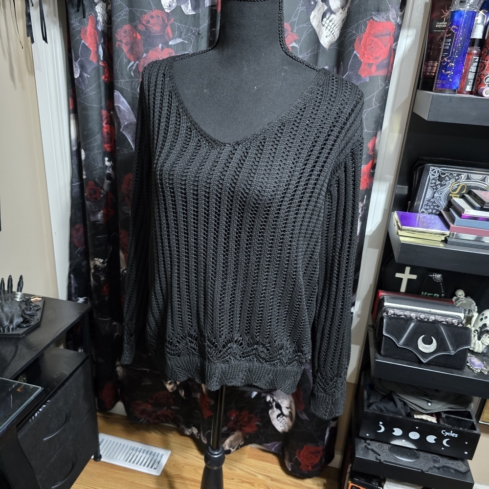 Chic Black Knit Sweater
